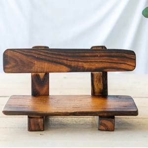 통나무 원목 미니 벤치의자 소품 오브제 나무받침대