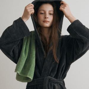 후디드 로브 - 다크 그레이