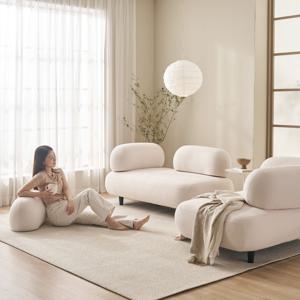 클라우드에스 4인용 아쿠아텍스 조야 패브릭 모듈 조약돌 구름 소파 (매트2개+등받이2개)