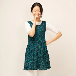 매화 쉬폰 원피스 앞치마 3colors