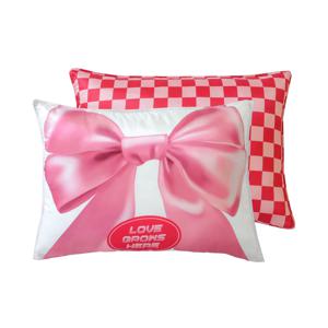 HER pillowcase 리본 새틴 베개커버