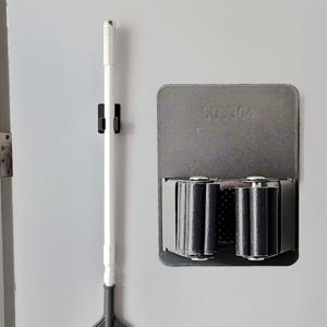 무타공 밀대 대걸레 거치대 홀더 일반형 청소도구 정리대 화장실 욕실 걸이 부착식