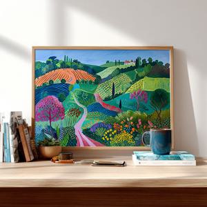 여름들판 그림 알루미늄액자 풍경화 도시 마을 아파트 원룸 거실 선물 인테리어