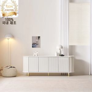 국내제조 라운드템바보드 리치1800 거실장 TV다이 데코수납장 인테리어장식장(높은형)