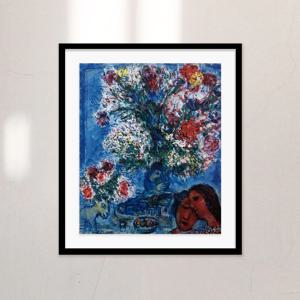 액자 Les Amoureux et Fleurs,1964 / 마르크 샤갈