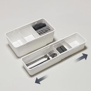 슬라이딩 길이조절 칸막이 수납함 약 속옷 수저 정리 트레이 다용도 서랍 정리함 2size