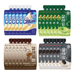 설레임 쿨리쉬 바닐라x6+말차x6+카페라떼저당x6+쿠앤크x6