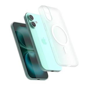 고스트핏 0.6mm 초슬림 풀커버 핸드폰 맥세이프 케이스 아이폰16 플러스 매트 화이트