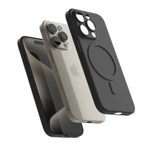 고스트핏 0.6mm 초슬림 풀커버 핸드폰 맥세이프 케이스 아이폰15 프로 매트 블랙