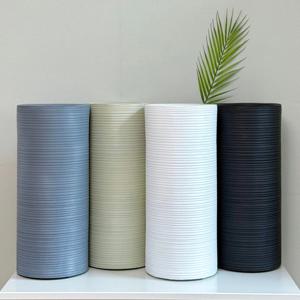 럭키가든 마블화분 23.5x44 줄들어간 원형 경량 실내인테리어 화분