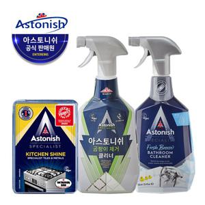 곰팡이 클리너 750ml+베스룸 클리너 750ml+키친 샤인 클리너 450g 3종세트