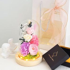 프리저브드 비발디 플라워 유리돔 꽃다발 여자친구 꽃 선물