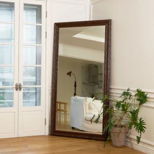 Antique Full Frame Mirror Brown