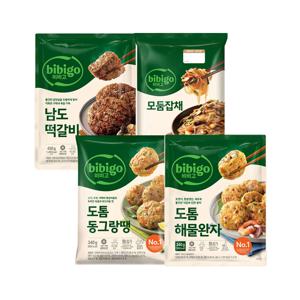 비비고 남도떡갈비x1+동그랑땡x1+해물완자x1+잡채x1