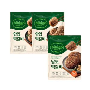 비비고 한입 떡갈비 320g x2개+남도떡갈비 450g x1개