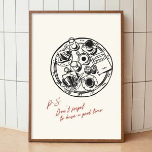 2+1 커피 일러스트 그림 카페 인테리어 포스터 - Note to Self