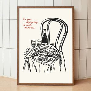 2+1 커피 일러스트 그림 카페 인테리어 포스터 - Gathered