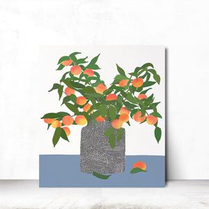 살구꽃 정물화 일러스트 꽃그림 거실 현관 인테리어액자 캔버스 S 31X41cm
