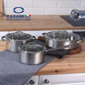 IH 인덕션 겸용 스텐 3종세트 18cm 편수 20cm 양수 26cm 전골