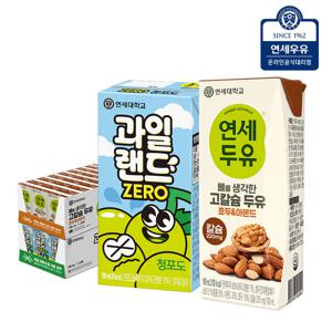 연세 과일랜드 제로 청포도 24팩 + 뼈 고칼슘 두유 호두아몬드 24팩 (총48팩)