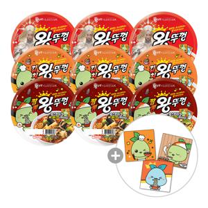 모코코 왕뚜껑110gx3개+김치왕뚜껑110gx3개+짬뽕왕뚜껑110gx3개