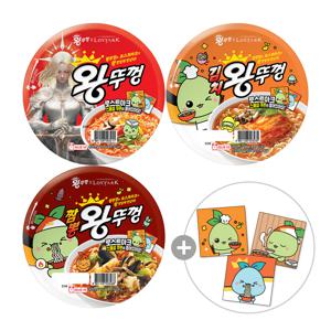 모코코 왕뚜껑110gx6개+김치왕뚜껑110gx6개+짬뽕왕뚜껑110gx6개