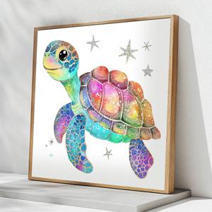 보호 거북 그림 알루미늄 액자 거북이 인테리어 액자