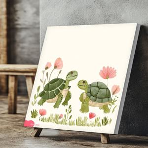 다복 거북 그림 캔버스 액자 거북이 풍수 인테리어 액자