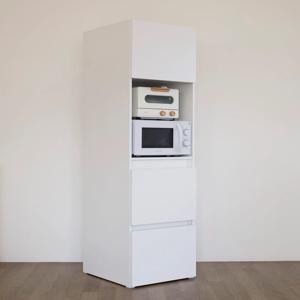 베이직 W350 2단 서랍 키큰장 H1800 광파오븐 렌지대 냉장고 옆 주방수납장