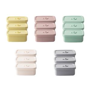 소소 실리콘 밥팩 스팀홀 밀폐용기 200ml 3P세트 5colors
