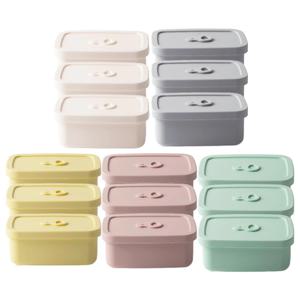 소소 실리콘 밥팩 스팀홀 밀폐용기 350ml 3P세트 5colors
