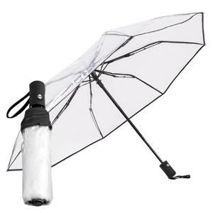 투명 3단 자동 우산 ME 원터치 접이식 미니 단우산 휴대용 장마