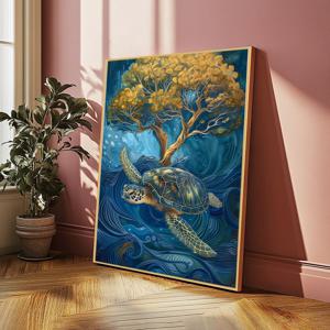 성공 거북 그림 알루미늄 액자 거북이 인테리어 액자