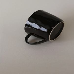 Handmade 도자기 머그 cozy mug _ black (선물포장)