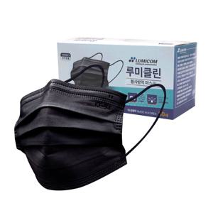 KF94 덴탈 마스크 일회용 국산 루미클린 블랙 50매 1박스