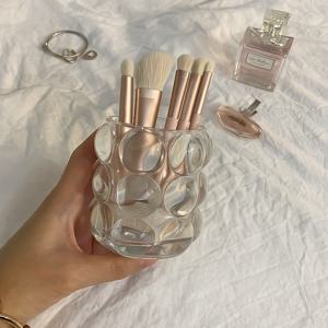 투명 버블 글라스 펜꽂이 브러쉬홀더 화장대 데스크 정리컵 화장품정리 감성 인테리어 소품