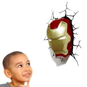 3D데코라이트 마블 어벤져스 아이언맨 MASK 무드등 벽조명 인테리어