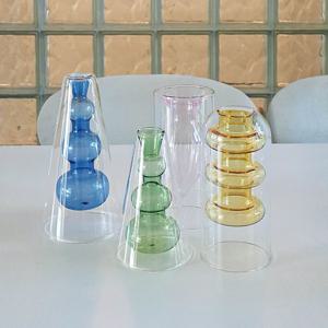 유리화병 식탁 인테리어 북유럽 꽃병 특이한 조화 화병 오브제 집들이선물