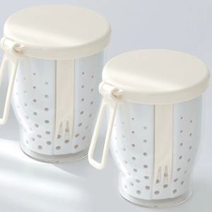1+1 후르츠팟 과일통 과일컵 간식통 과일팟 700ml 2P 아이보리