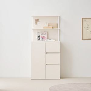몬드 E0 3단 도어서랍수납장+상부장 W800