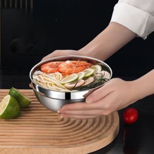 고급 304 올스텐 두꺼운 이중 스텐 냉면그릇 업소용 냉면기 20cm