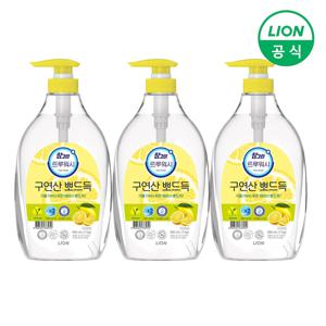 참그린 트루워시 구연산 뽀드득 주방세제 용기 1kg X 3개 (레몬향)