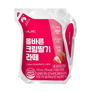 올바른 크림딸기 라떼 110ml*18입
