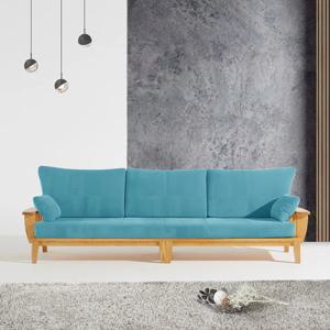 블라인 이태리아쿠아텍스 천연오크원목소파(4인용, 스툴별매)