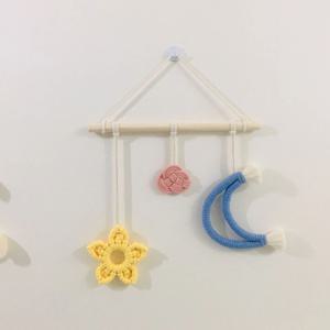 무지개 마크라메 아기방 아이방 소품 -구름, 별,달