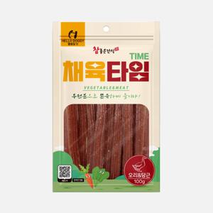 채육타임 참좋은 강아지육포 간식 오리 당근 100g