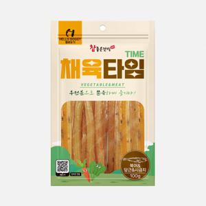 채육타임 참좋은 강아지육포 간식 북어 당근 시금치 100g
