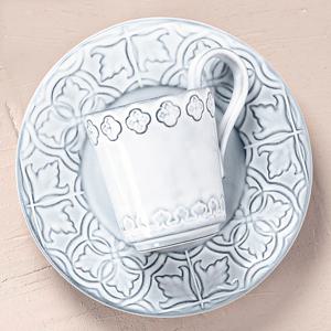 포르투갈 수입 빈티지 카페 루아노바 커피컵소서세트 80ml
