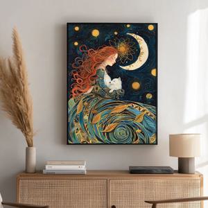 꿈의여인 그림 알루미늄액자 신화 여인 바 호텔 카페 테이블 거실 벽 인테리어 액자