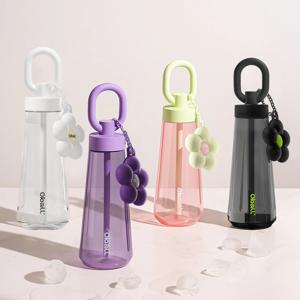 [1+1] 블러썸 트라이탄 오볼텀블러 600ml 여름 텀블러 빨대 물병 물통 꽃 키링